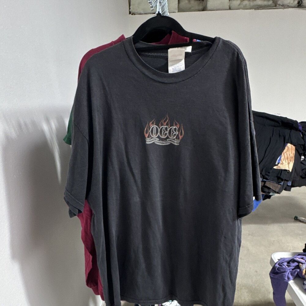 Vintage Y2K Orange County Choppers OCC Motorcycle Flame Biker T-Shirt